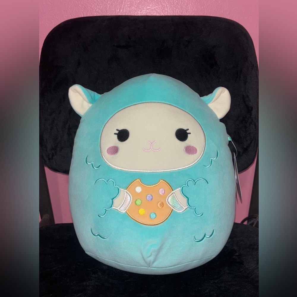 12” Squishmallows Jacob Teal Lamb w/ Cookie 2026 NWT Seasonal FTM